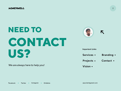 pro mockup branding contact page contact us green