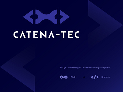 Catena-Tec logo abstract adobe illustrator brand identity branding design development company digital graphic design icon logistic company logo minimal logo software company technology vector