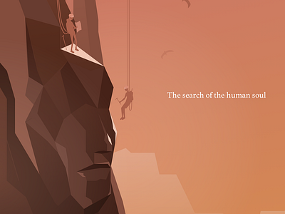 Searching human soul artwork illustration sketchapp vector