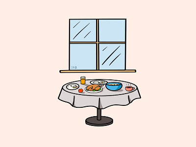 Let's eat! design food illustration