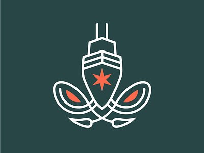 Chicago Deep Icon chicago esports icon logo ship skyscraper squid star