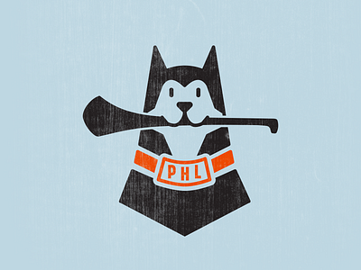 Winter League 2020 - Pup dog gaa hurling husky icon logo sports winter