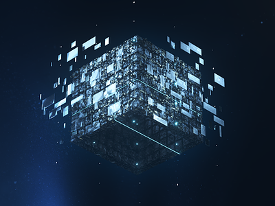 DeathCube 3d art abstract cube geometric scifi