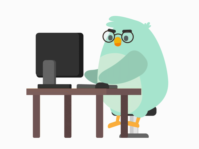 Danni Computer Animation animal animation berlin bird branding character character design design gif illustrator vector