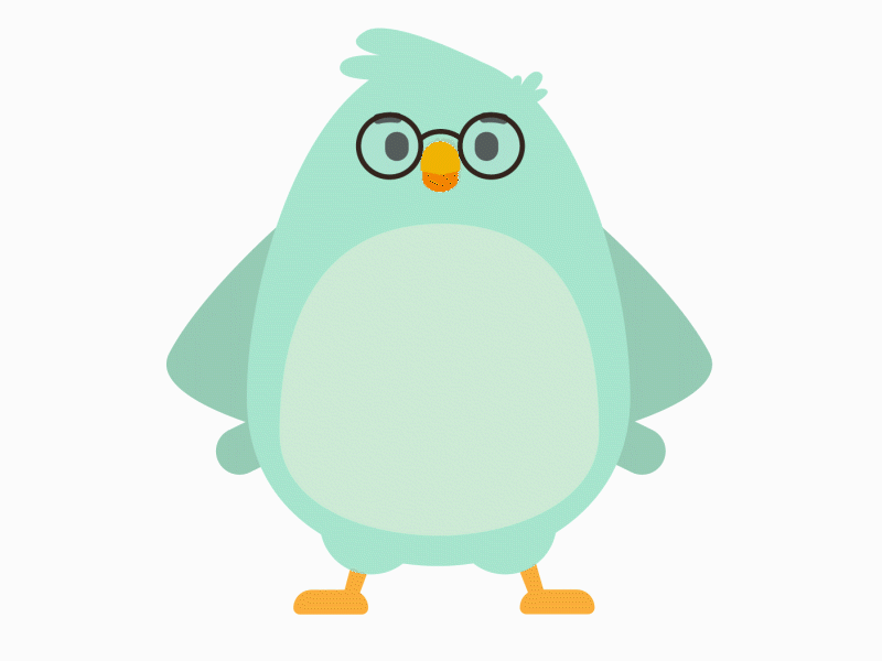 Danni Thinking 2d after effects animation berlin bird character character design characters design illustration mexico