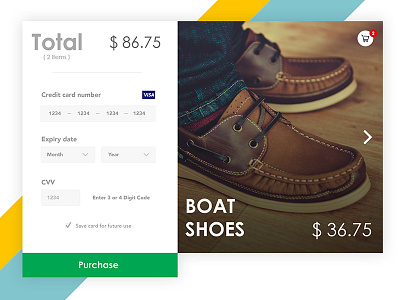 Daily UI #2 - Credit Card Checkout cart checkout credit card daily ui dailyui