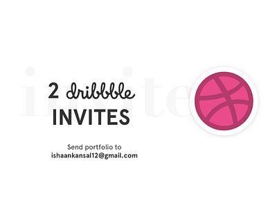 2x Dribbble invites! debut dribbble invite invite logo player