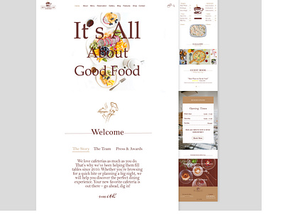 Cafeteria Landing Page branding design graphic design landing page typography ui web design