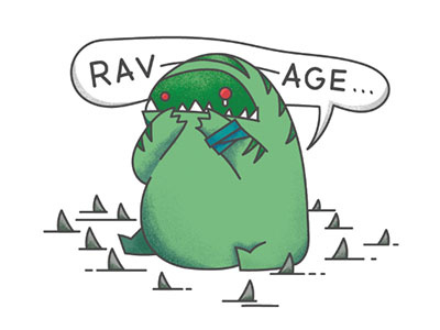 Sheever Ravage debuts dot illustration sheever steelseries sticker tidehunter