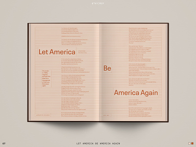 Spread Study 07 baseline book civil rights design editorial editorial design grid interior layout poem poetry print sans spread tone on tone type typography