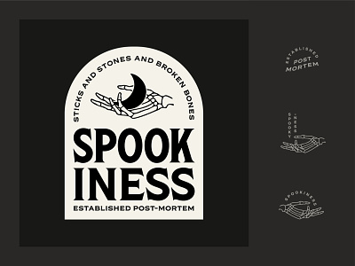 logo but make it spooky branding gravestone logo logo system rip me shackleton skeleton spooky typography weekly warm-up