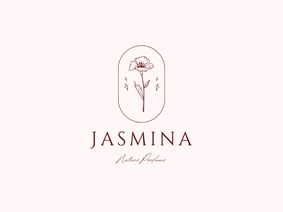 Jasmina perfume logo design flower logo perfume