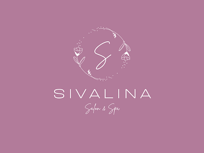 Sivalina salon and spa logo design flower logo salon spa
