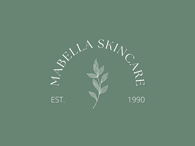 Mabella skincare logo design feminine flower logo skincare logo