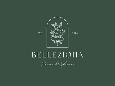 Bellezonia Parfume logo design elegant flower logo perfume logo