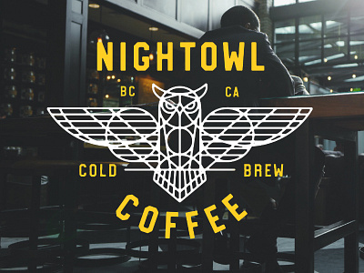 Nightowl Cold Brew font fonts geometric logo monoline owl