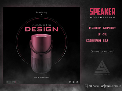 Speaker $ale! Design... add advertisement banner branding design facebook graphic graphic design illustration mic motion graphics music post socilal song sound speaker ui