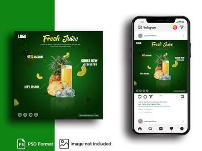 Fresh Juice || Adds advertisement banner branding design graphic design illustration instagram logo poster ui vector