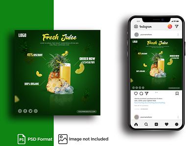 Fresh Juice || Adds advertisement banner branding design graphic design illustration instagram logo poster ui vector