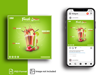 Fresh Juice Add Banner || advertisement banner branding design fruit graphic design illustration juice motion graphics ui vector