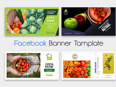 Vegetables Facebook Banner || advertisement banner branding design facebook food fruite graphic design green illustration light logo photoshop ui vector website yellow