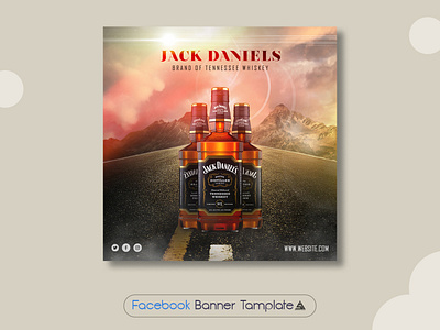 WHISKEY BANNER DESIGN || JACK DANIELS advertisement alcohol banner bear beer branding coke cola design drink graphic design illustration logo tea tequila ui whiskey