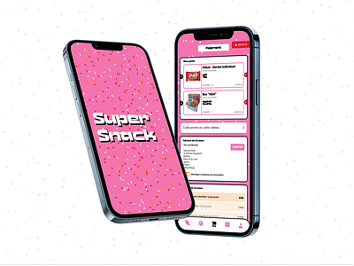 Super Snack design graphic design nostalgie numeric pattern pink snack ui ux