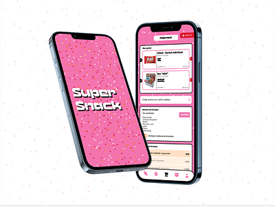 Super Snack design graphic design nostalgie numeric pattern pink snack ui ux