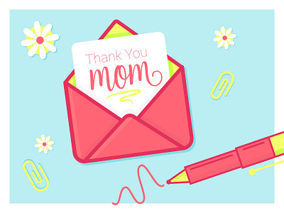 Thanks day envelope flower may mom mother mothers paper