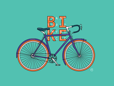 BIKE bicycle bike cycle illustration ride type