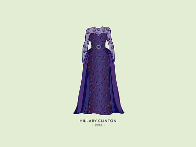 Clinton clothes clothing dress firs gown inauguration lady women