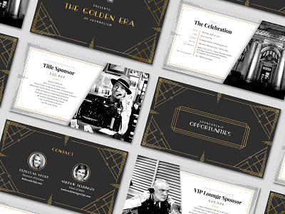 The Golden Era 1920 art deco deck keynote layout pitch presentation slide slides