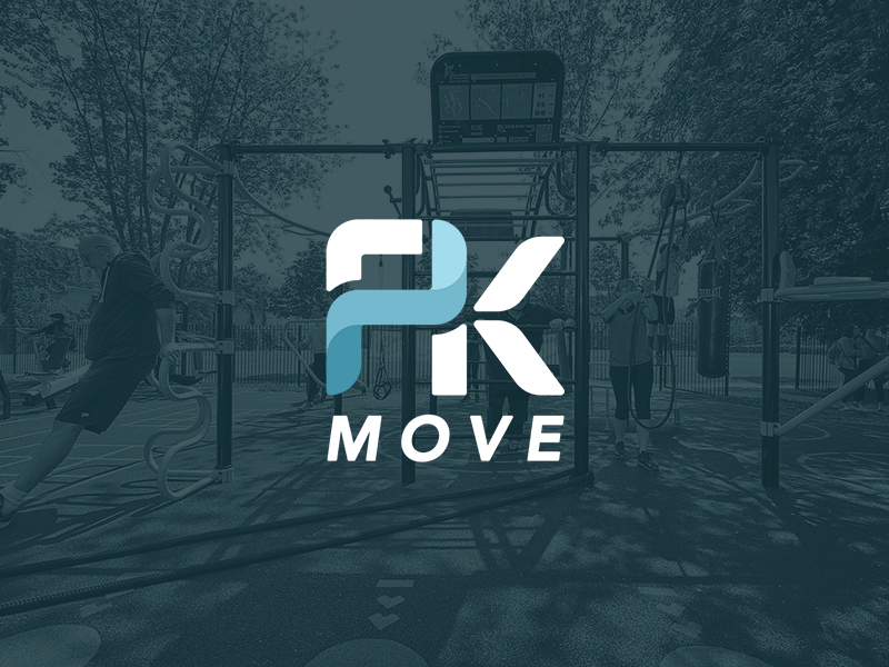 PK Move animation athletic exercise logo move parkour pk ribbon