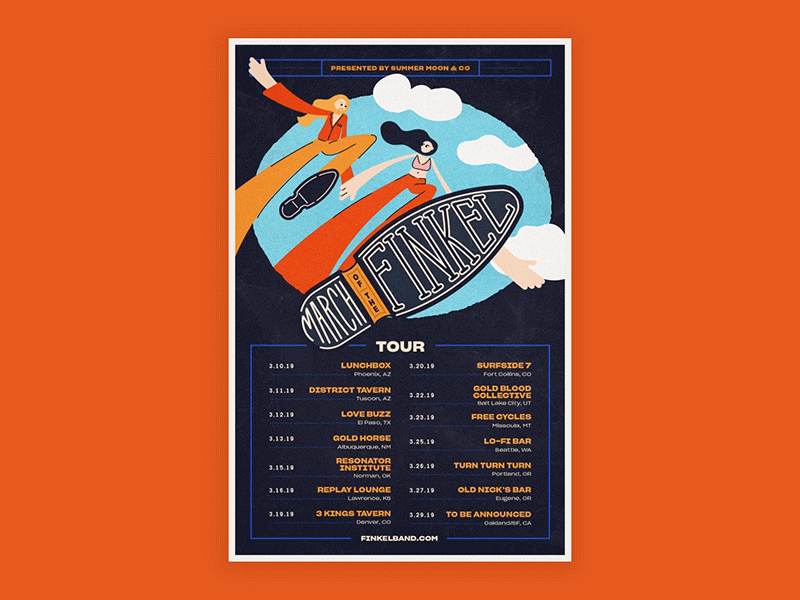 Tour Poster - F I N K E L ant band clouds finkel foot music perspective poster sky tour trippy walking