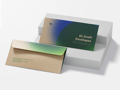 dl kraft envelopes mockup