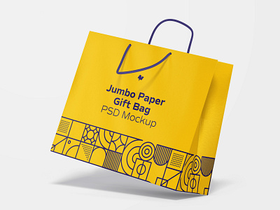 paper gift bag mockup