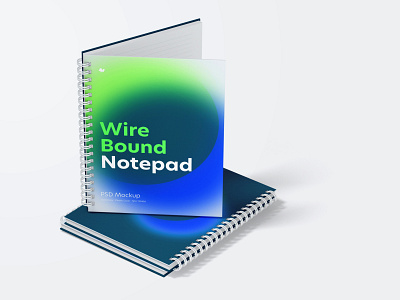 wire bound notepad mockup