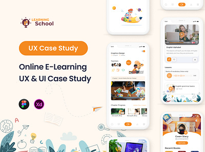 E-learning Mobile App UX & UI Case Study app design app ui design app ux ui case study case study design e learning e learning mobile app education education app education app case study education app uxui case study mobial app shamimuxui ui ui design uiux ux ux case study ux design uxui