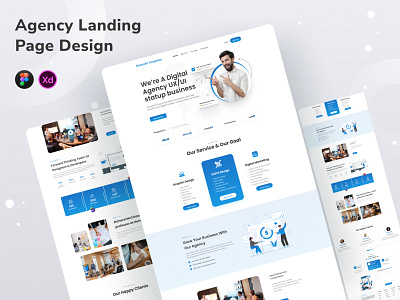 Agency Landing Page UI Design agency landing agency landing page agency website design digital digital agency digital agency landing page graphic design landing page landing page ui design shamimuxui ui ui design uiux ux uxui web design web ui design website website ui design