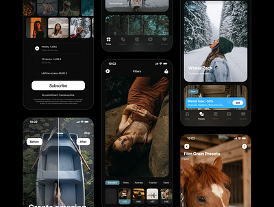 PresetsOne - Lightroom Presets App app design figma lightroom mobile ui ux