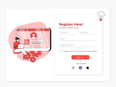 Sign Up Form dailyui design graphic design illustration ui user experience user interface