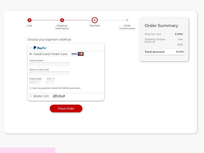 Card Checkout Page