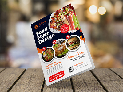 Unique Food Flyer Design Template