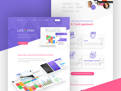 Lifestak Landing Page by Fahmy Habibullah on Dribbble