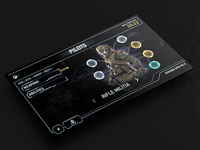 Titanfall Companion App app digital futuristic game iphone mech titanfall ui ux xbox