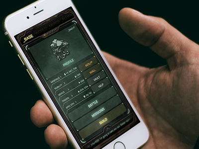 Game Screen app digital game interface iphone main menu post apocalyptic ui ux