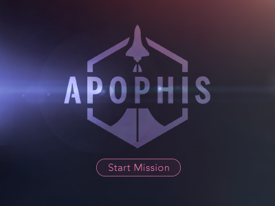 Apophis Mission Badge badge brand branding button game identity logo main menu menu mission badge space ui