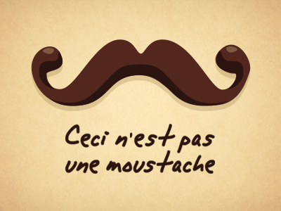 Not a Moustache cartoon cute fun graphic design moustache movember playful