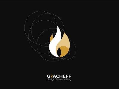 Flame logo adobe illustrator branding design golden ratio logo