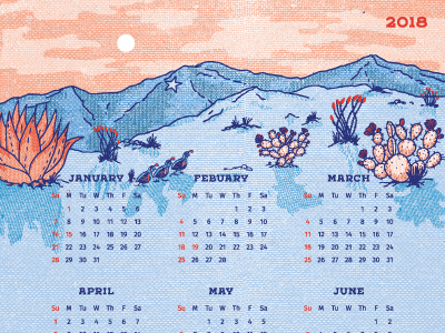 2018 Desert Calendar 2018